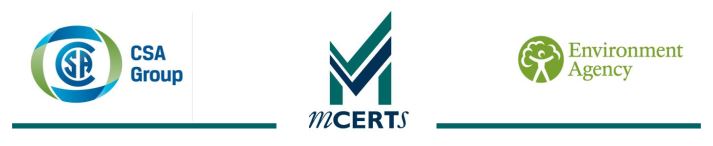 Mcerts | CSA Group | Environment Agency